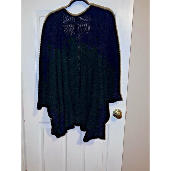 URBAN OUTFITTERS Women’s Sweater Black Chunky Knit Oversized Cocoon Cardigan OS - Picture 2 of 15